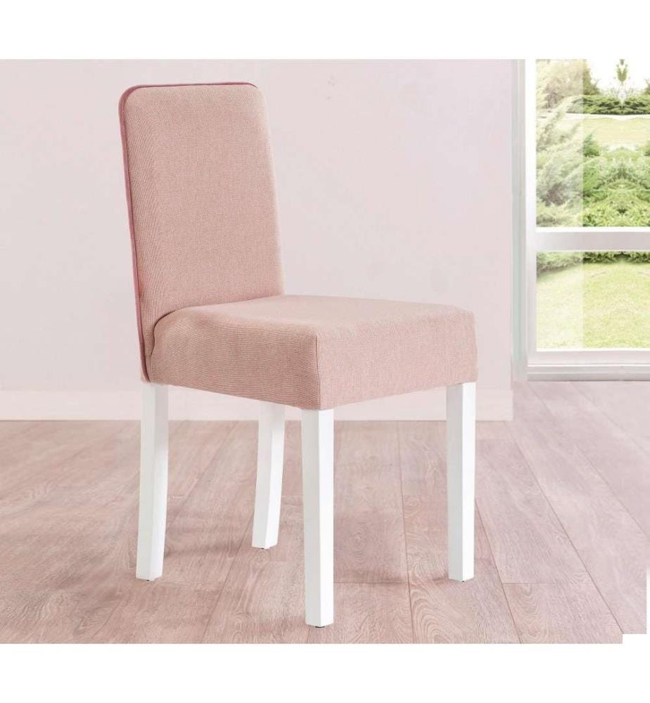 Chaise, multicolore, cadre et pieds en hêtre, revêtement en tissu polyester
