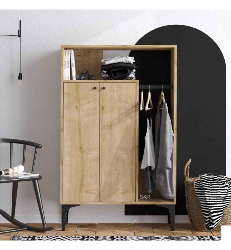Armoire, noyer, panneau de particules mélaminé