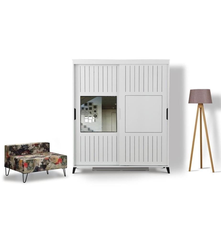 Armoire, blanc, panneau de particules mélaminé