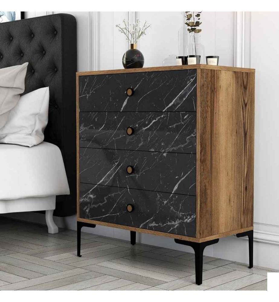Commode, Noyer Noir, Panneau de particules mélaminé