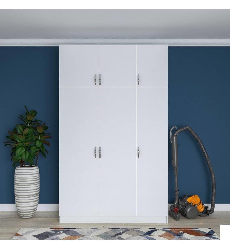 Armoire, blanc, panneau de particules mélaminé