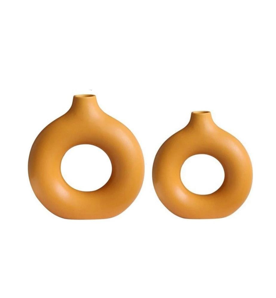 Vase, Orange, 100% céramique