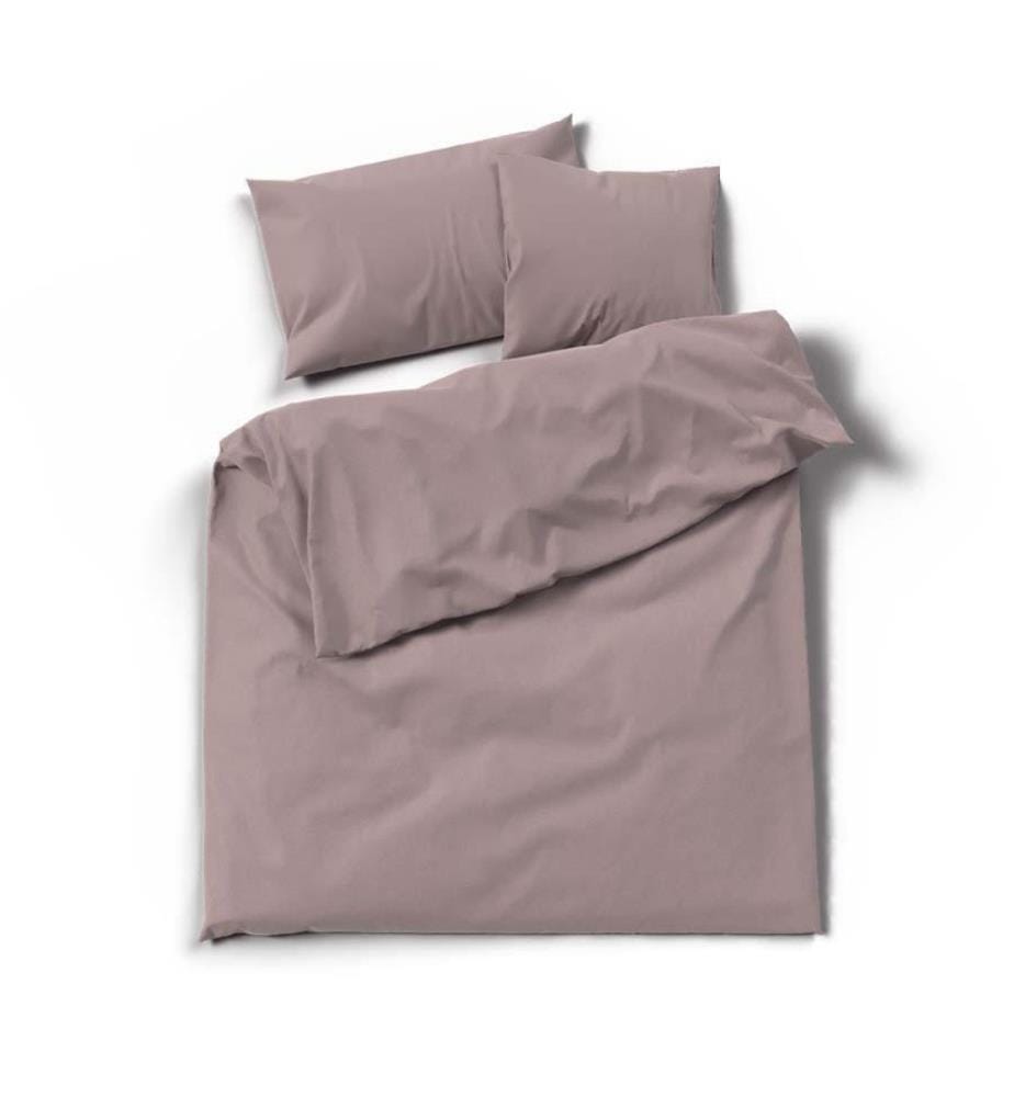 LOTUS - Literie satin uni mauve - 160 x 210 cm