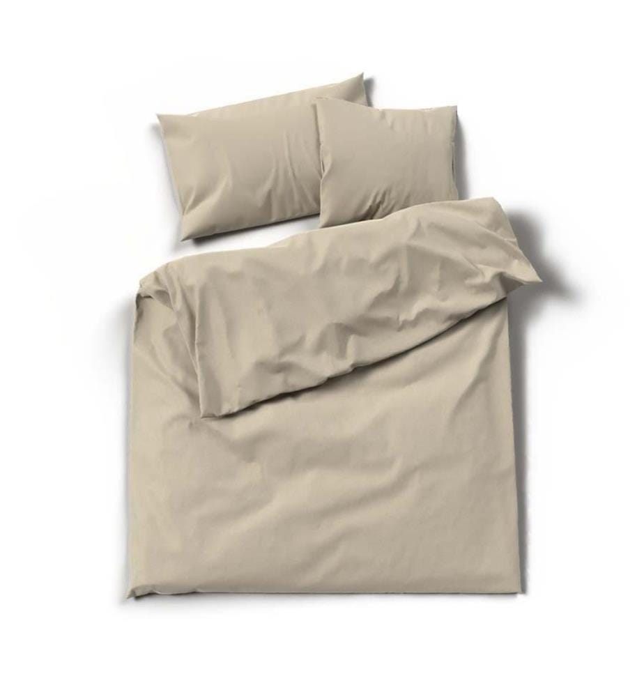 LOTUS - Literie satin uni taupe - 240 x 240 cm