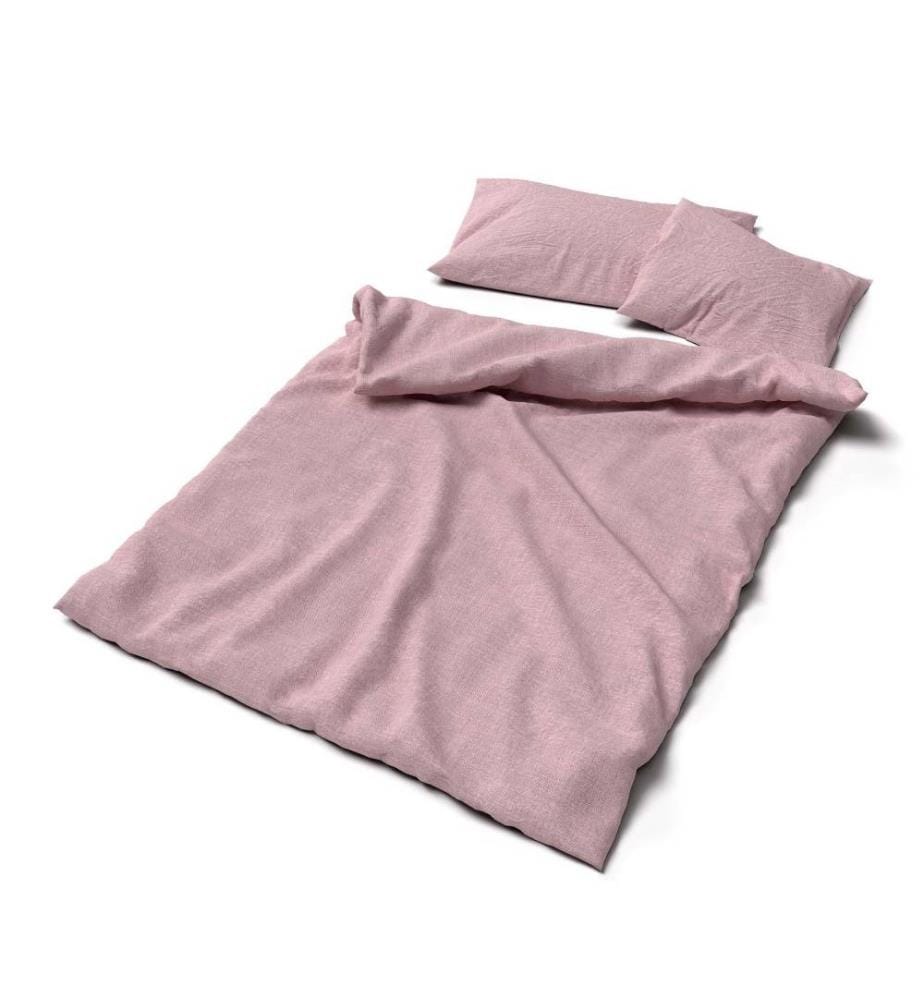 LOTUS - Linge de lit en lin uni mauve - 200 x 210 cm