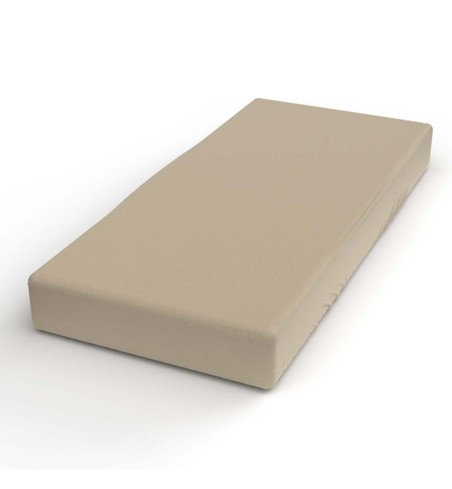 LOTUS - Drap housse satin taupe - 180 x 200 cm