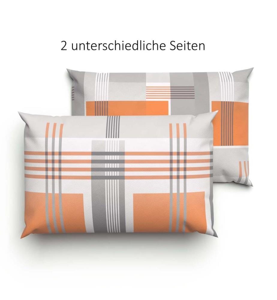 LOTUS - Parure de lit Jersey Jeffrey orange - 65 x 100 cm