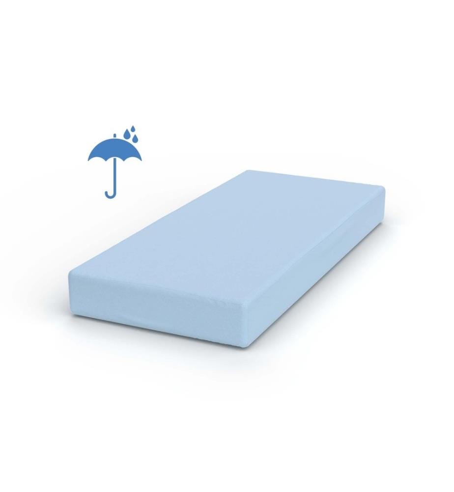 VELFONT - Drap-housse imperméable Respira bleu clair - 200 x 200 cm