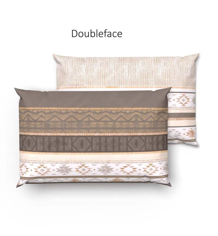 LOTUS - Parure de lit Bambou Kenai marron - 65 x 100 cm