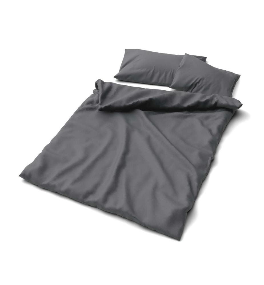 LOTUS - Literie Bambou Uni Anthracite - 240 x 240 cm
