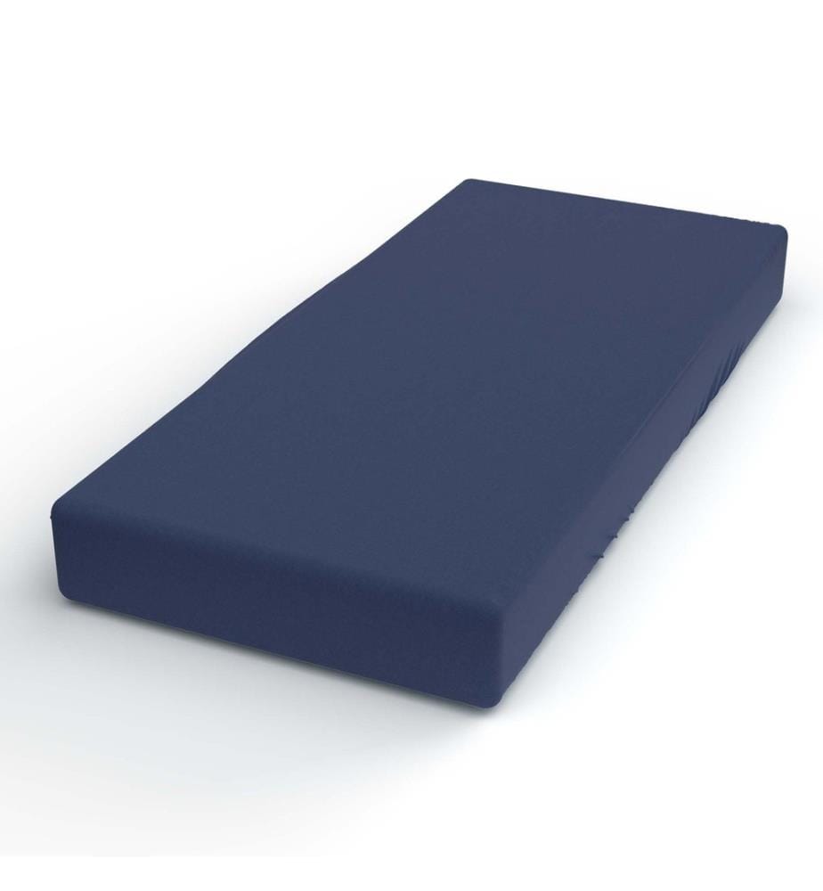 LOTUS - Drap housse satin bleu nuit - 90 x 200 cm