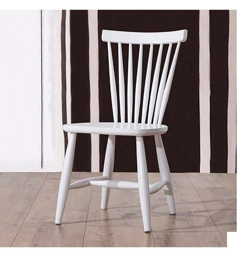 Chaise, blanche, en bois massif