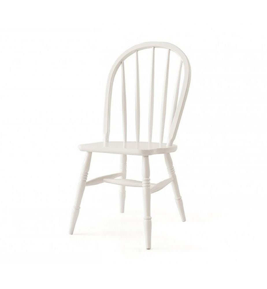 Chaise, blanche, en bois massif