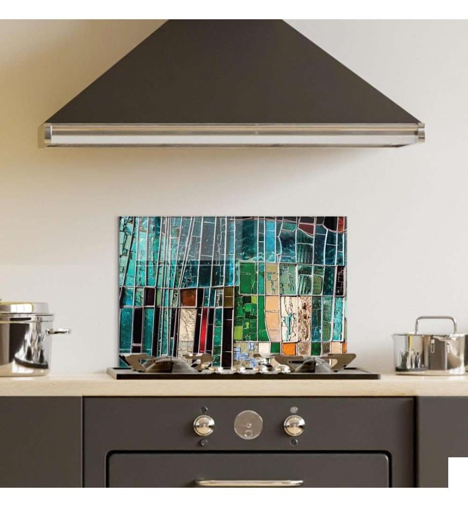 Peinture décorative en verre trempé, Multicolore, Verre trempé