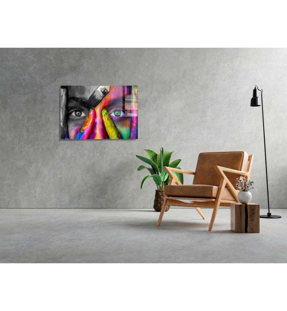 Peinture décorative en verre trempé, Multicolore, Verre trempé