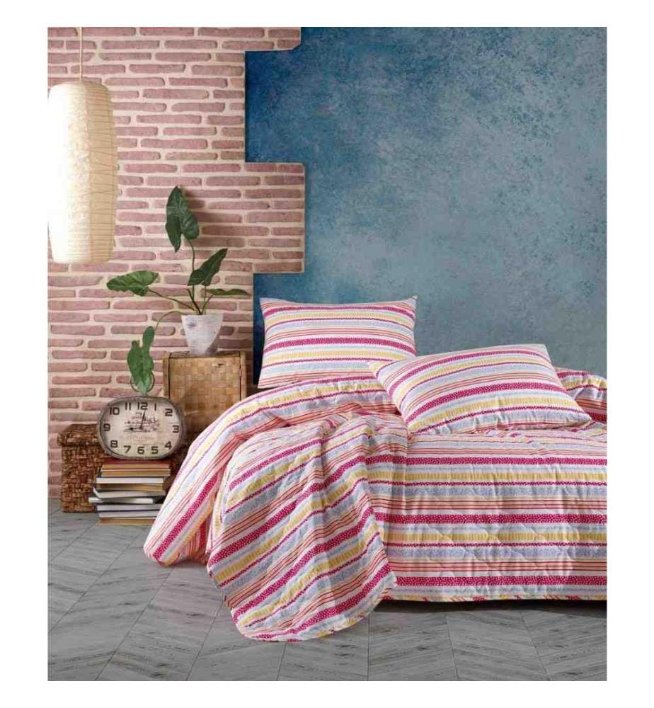 Ensemble de couvre-lits matelassés King, Multicolore, Cotton Ranforce