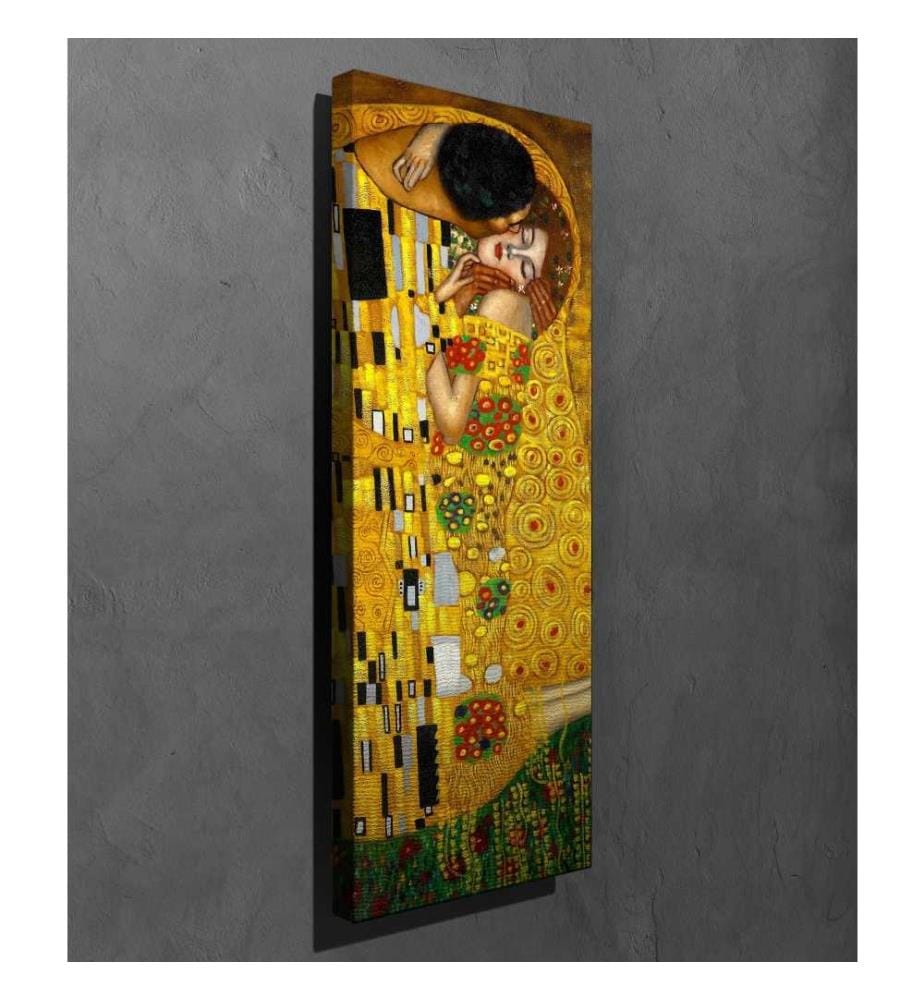 Peinture décorative sur toile, multicolore, toile, cadre en bois