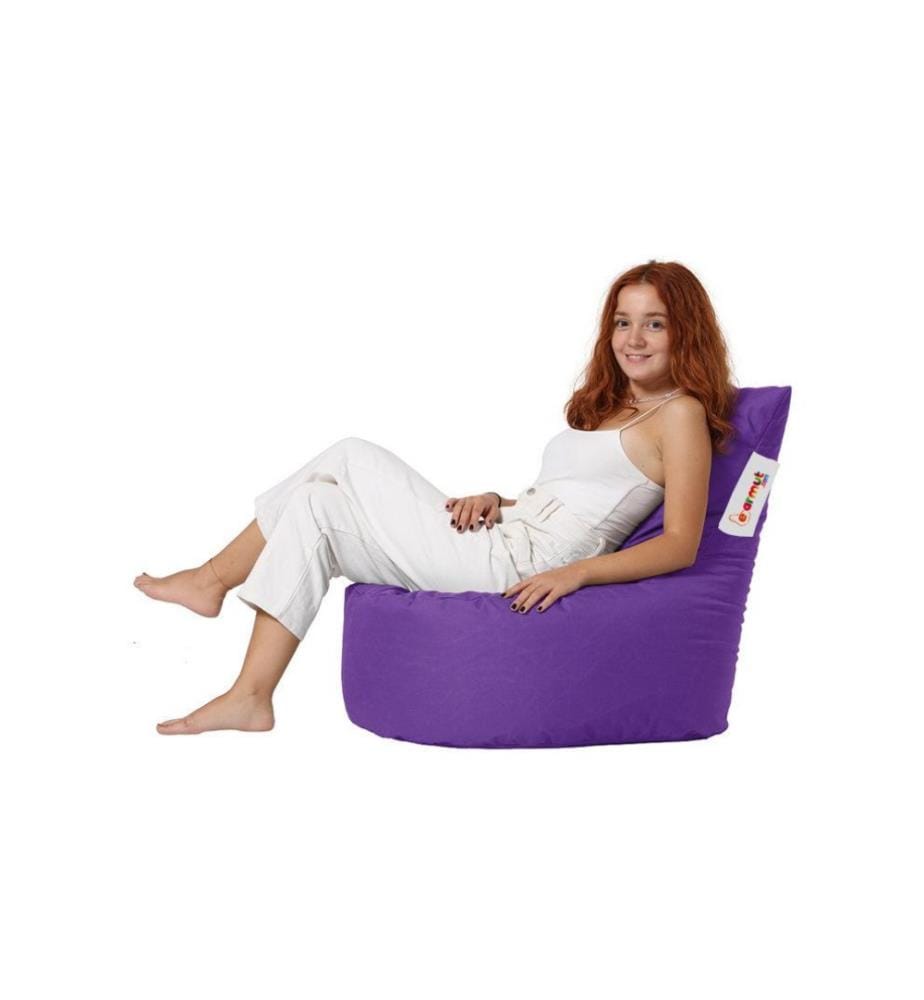 Sac de fèves de jardin, violet, polystyrène recyclé haute densité, tissu polyester