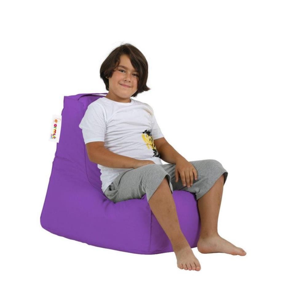 Sac de fèves de jardin, violet, polystyrène recyclé haute densité, tissu polyester