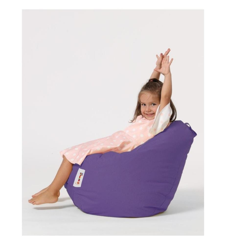 Sac de fèves de jardin, violet, polystyrène recyclé haute densité, tissu polyester