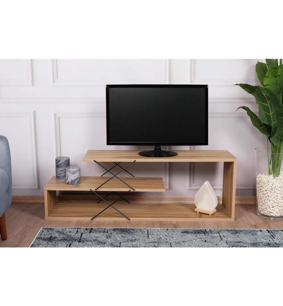 Meuble TV, chêne, panneau de particules mélaminé