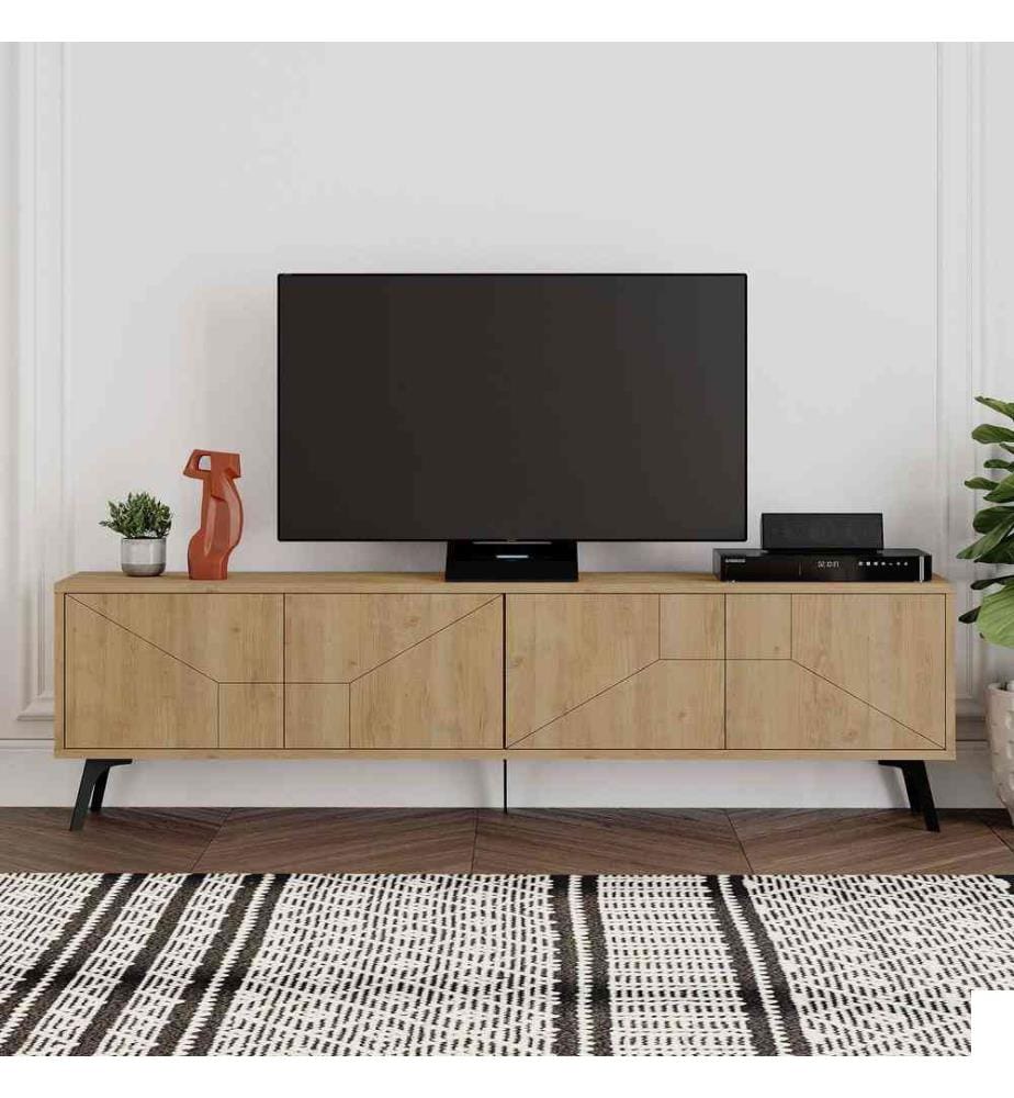 Meuble TV, chêne, panneau de particules mélaminé
