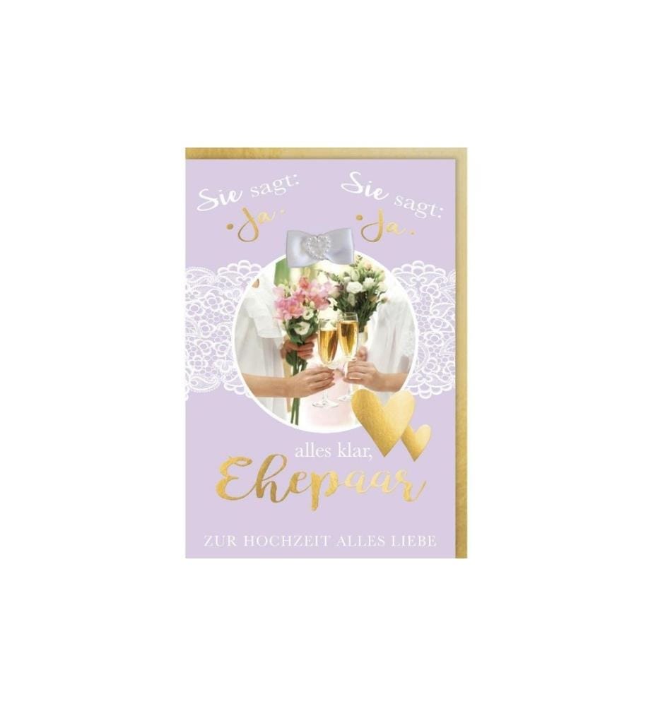 Braun + Company Faire-part de mariage Vous et elle 11.5 x 17 cm
