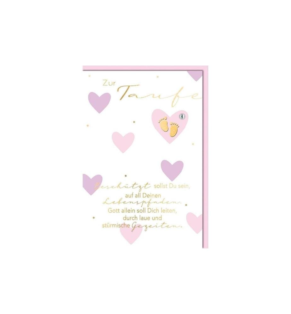 Braun + Company Carte de félicitations pour le baptême 11.5 x 17 cm, enveloppe incluse