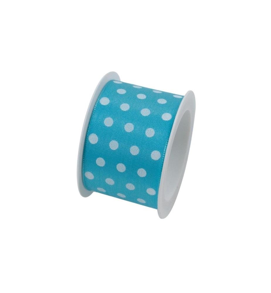 Braun + Company Ruban cadeau Hot Spots 40 mm x 2 m, Turquoise
