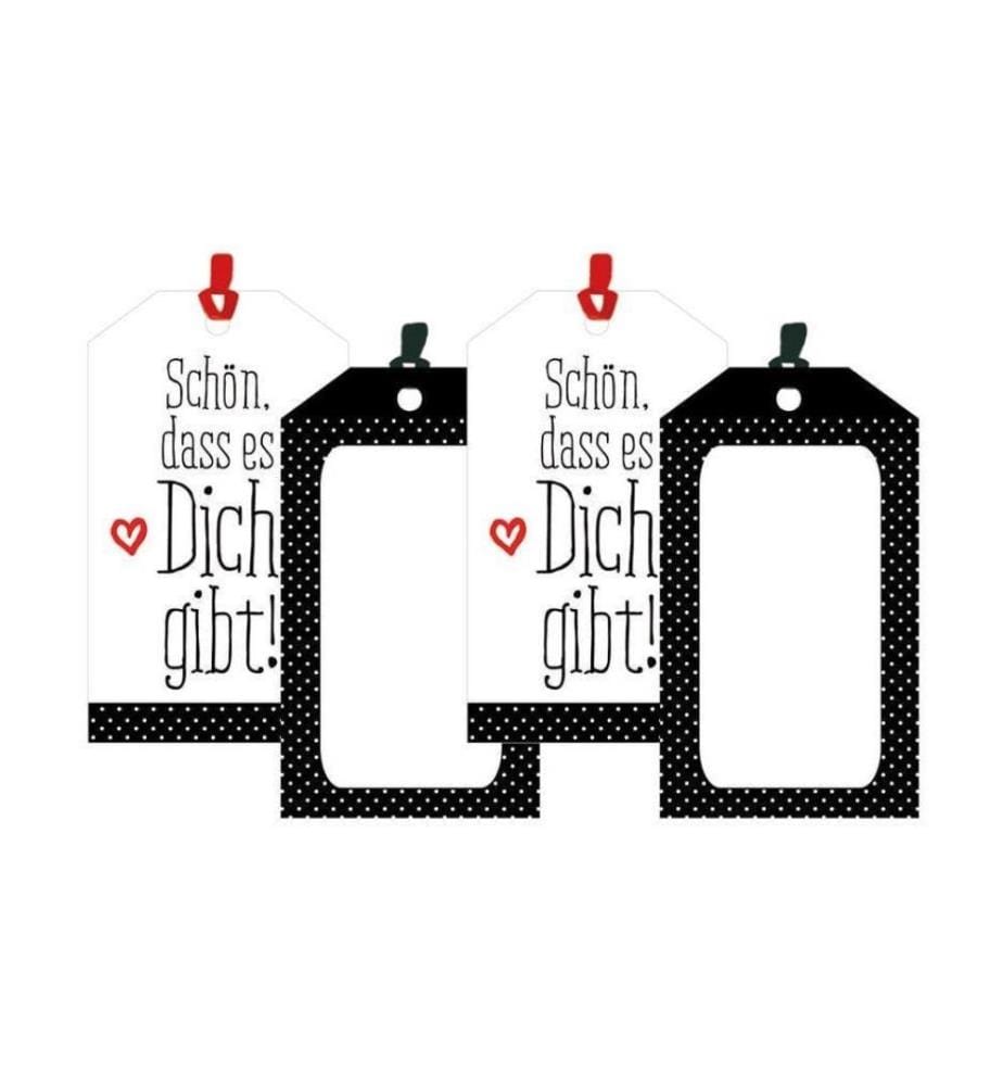Braun + Company Étiquette pour cadeau 5 x 8.7 cm, 4 pièces