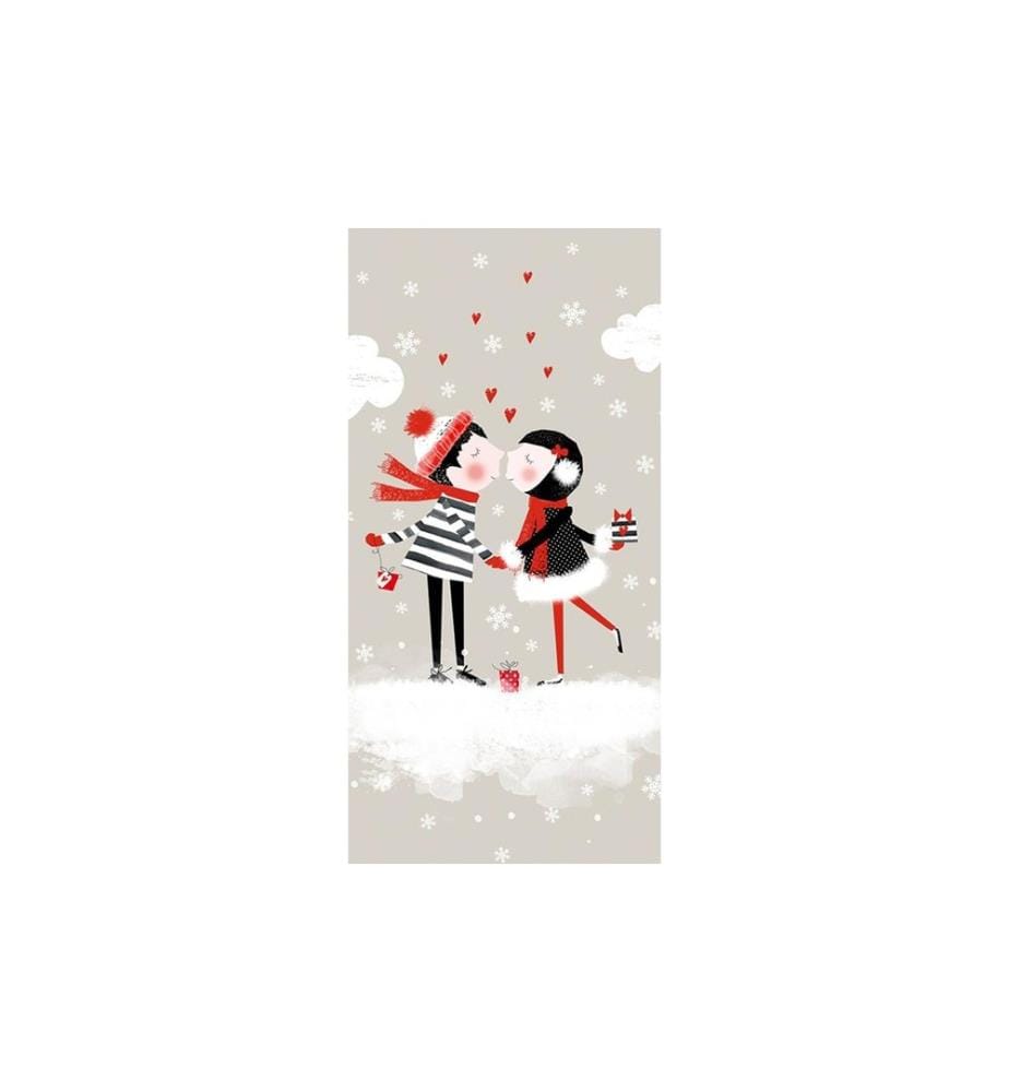 Braun + Company Mouchoirs Christmas Kiss 10 pièces, brun