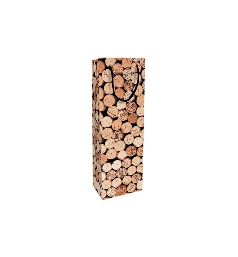 Braun + Company Sac à bouteilles Bouchon 12 x 37 x 8 cm, Brun clair