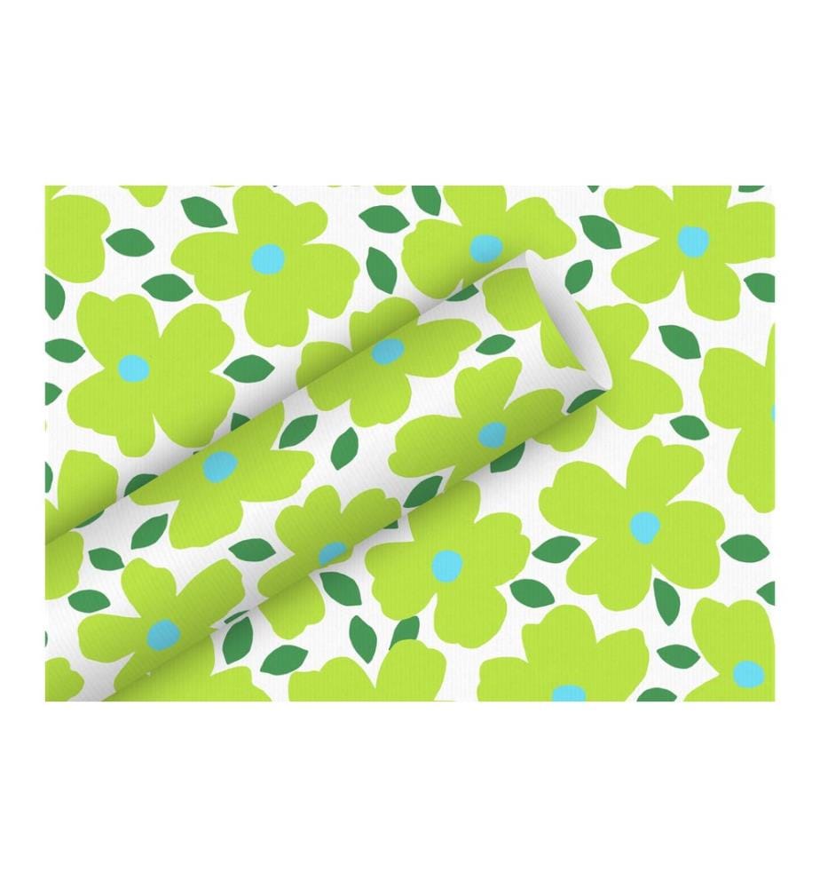 Braun + Company Papier cadeau By Nature Poppy Pop Fresh 2 m x 70 cm, Vert