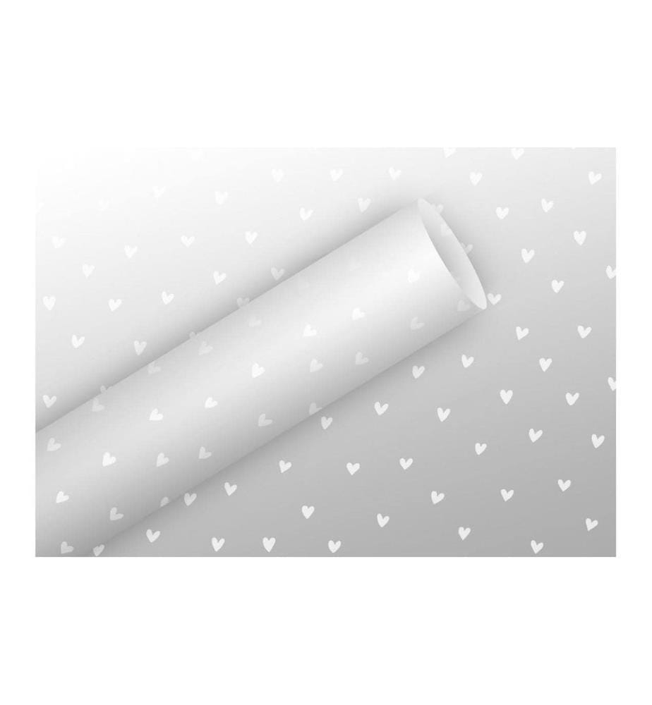 Braun + Company Film cadeau Coeurs, Blanc, 2.5 m x 70 cm