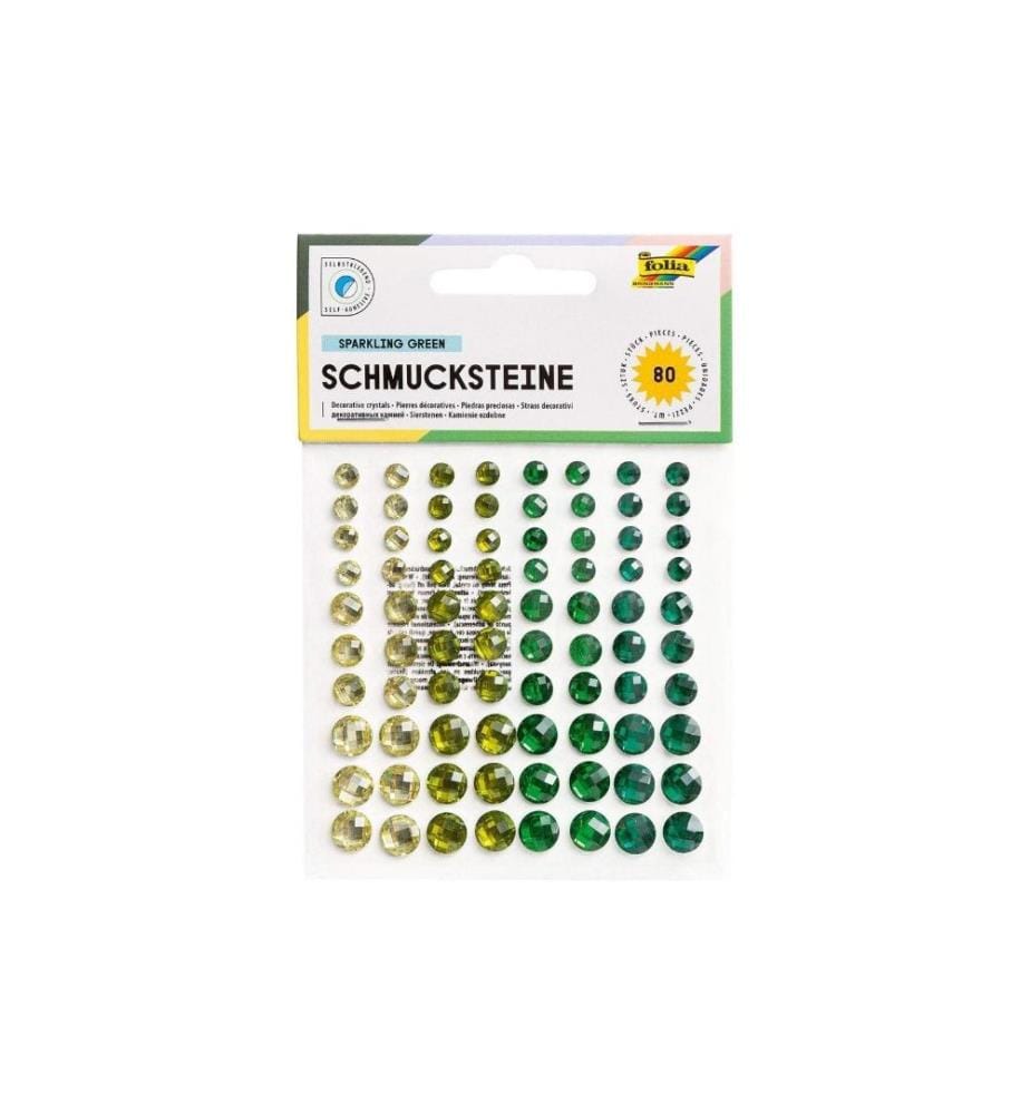 FOLIA - Gemmes Vert étincelant 80 Pièce/s