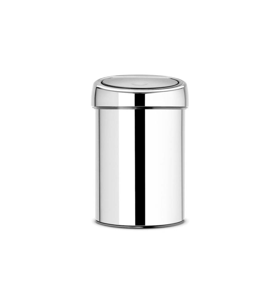 BRABANTIA - Poubelle touch Touch Bin 3 l, Acier brillant