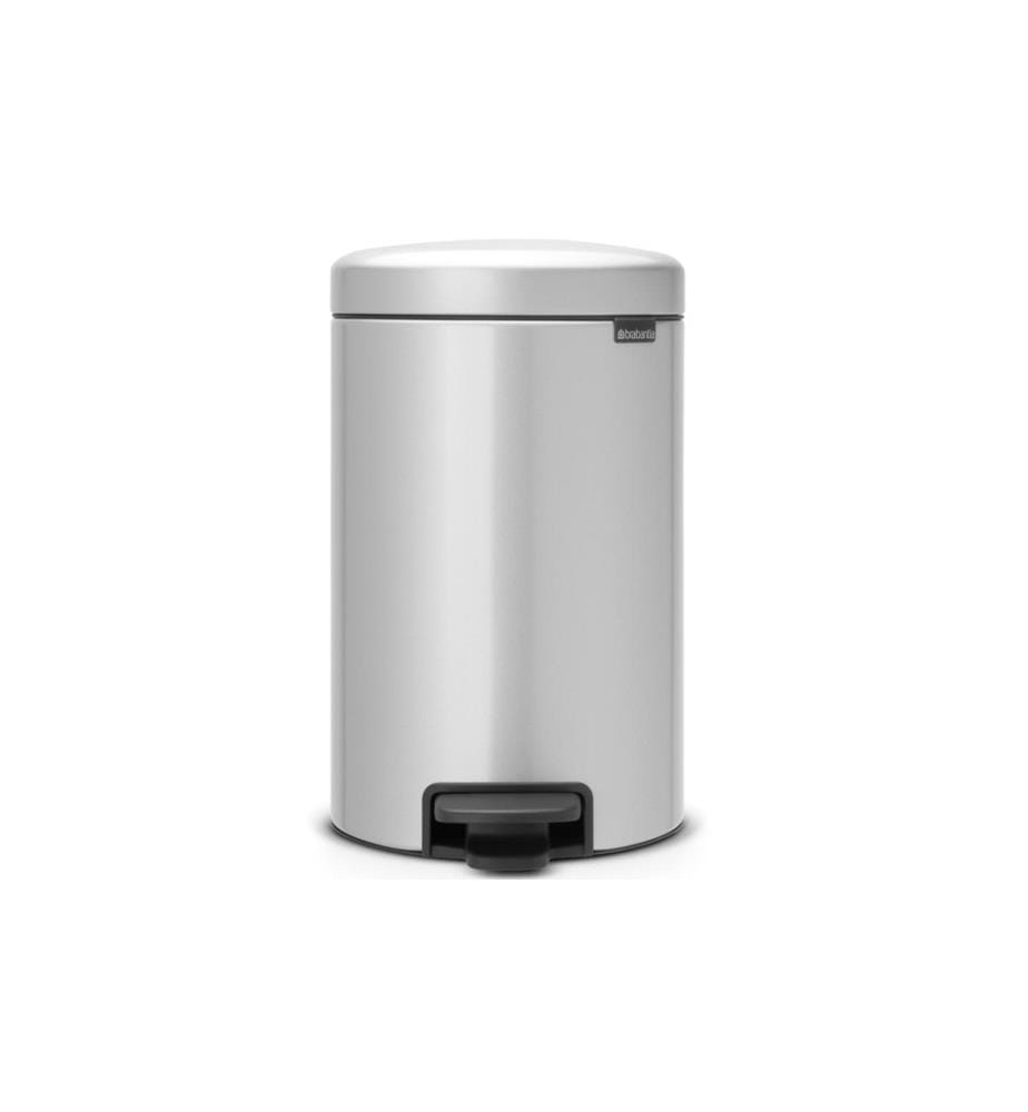 BRABANTIA - Poubelle à pédale NewIcon 12 l, Metallic grey