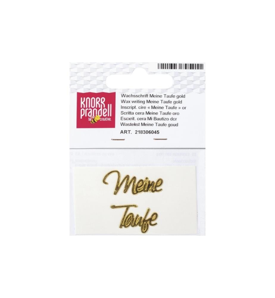 KNORR PRANDELL - Cire décorative Mon baptême 1 pièce, or