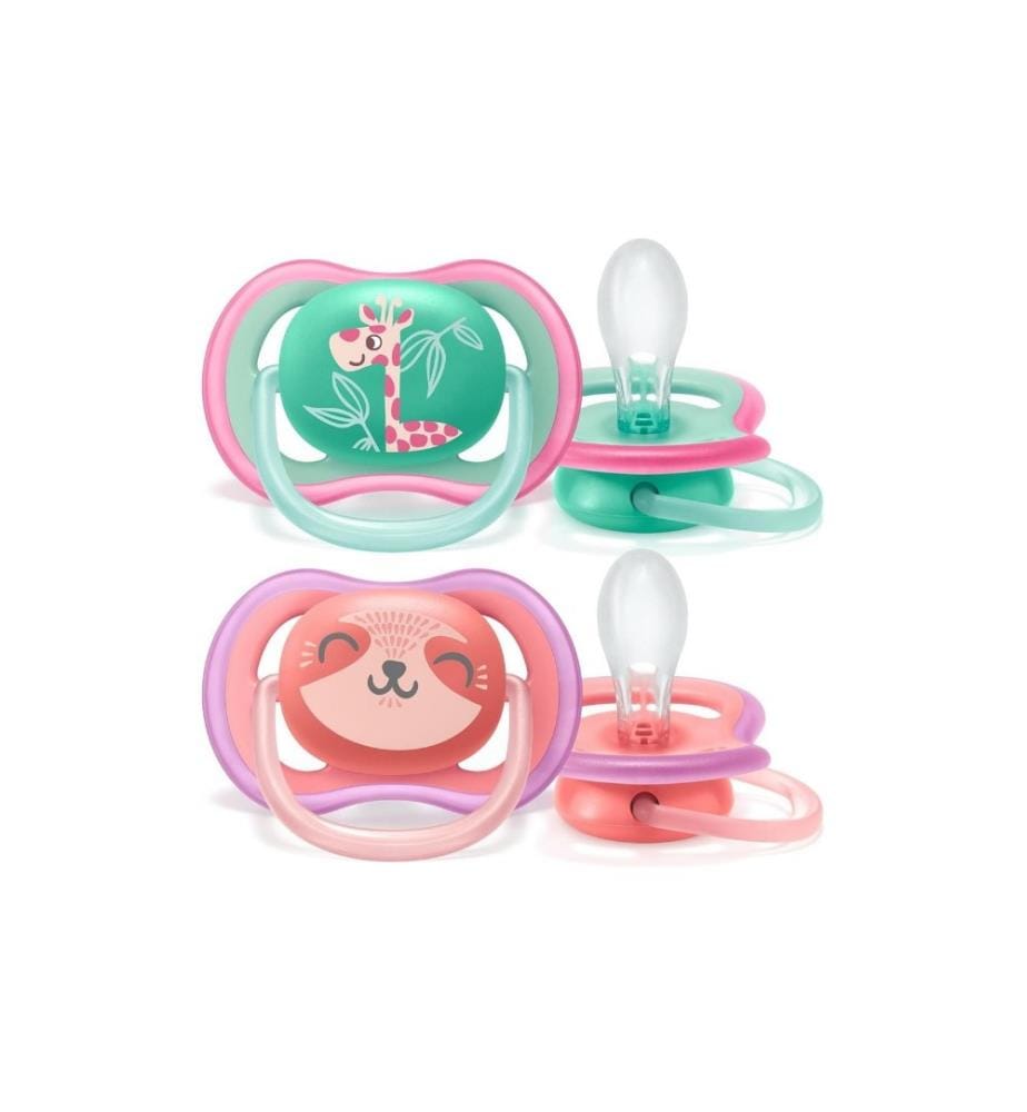 PHILIPS AVENT - Tétines Ultra Air 2 pcs. 18m+ Vert / Rose