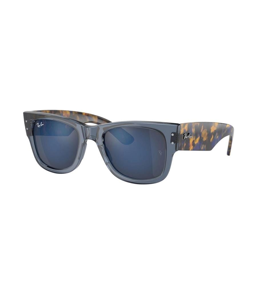 Lunettes de Soleil Mega Wayfarer - Poli Bleu foncé transparent et Bleu