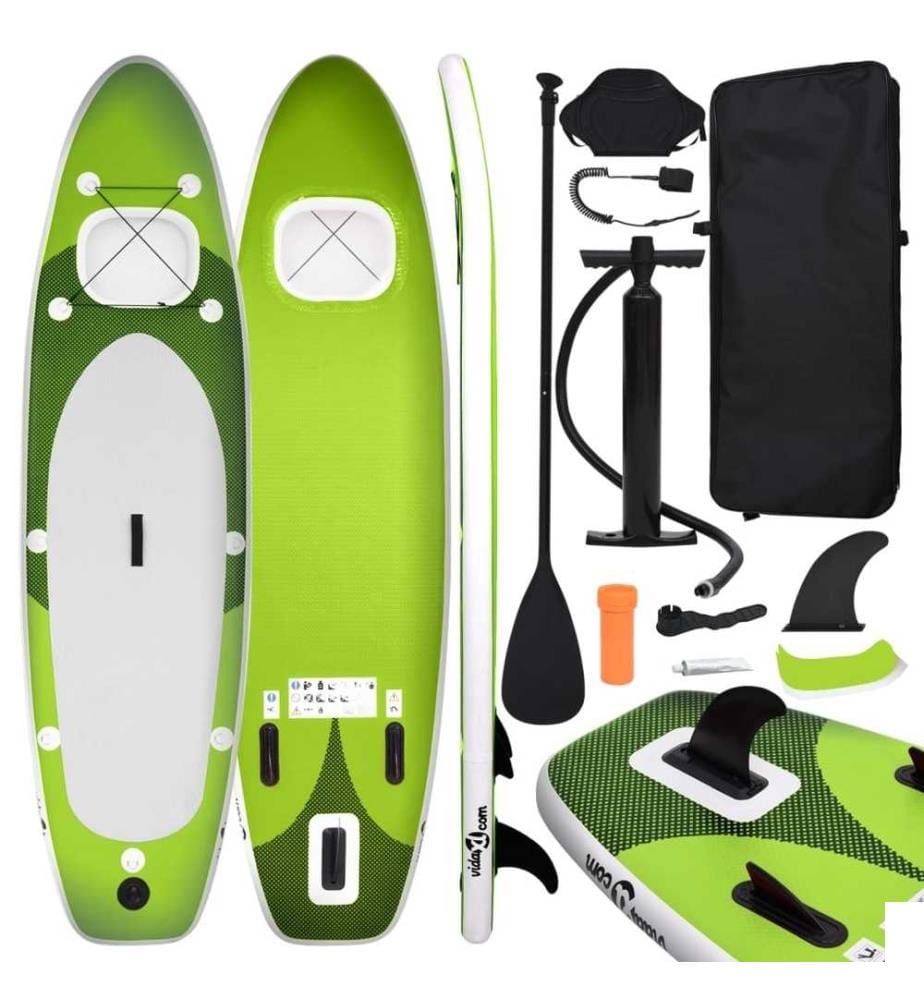 Ensemble de planche SUP gonflable Vert 300x76x10 cm