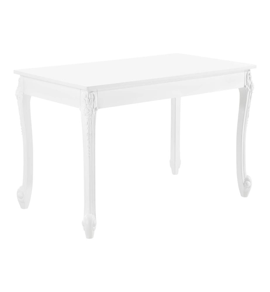 Table de salle à manger Lüneburg 116x66x76 cm style cottage blanc