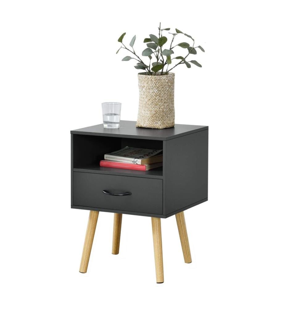 Table de chevet Table d'appoint Gävle 57 x 42 x 40 cm Gris foncé