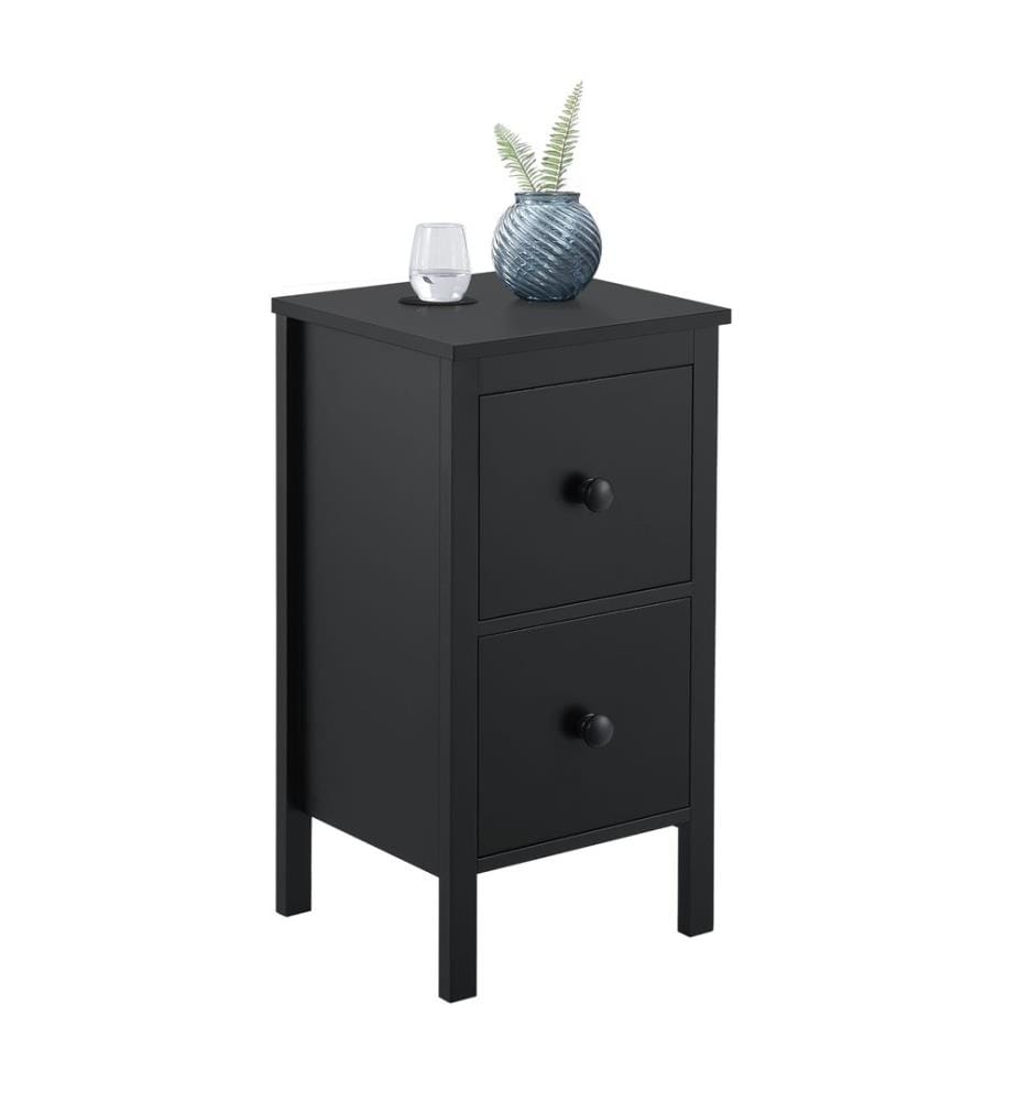 Table d'appoint Urjala Table de chevet 52x27x25 cm Table basse noire
