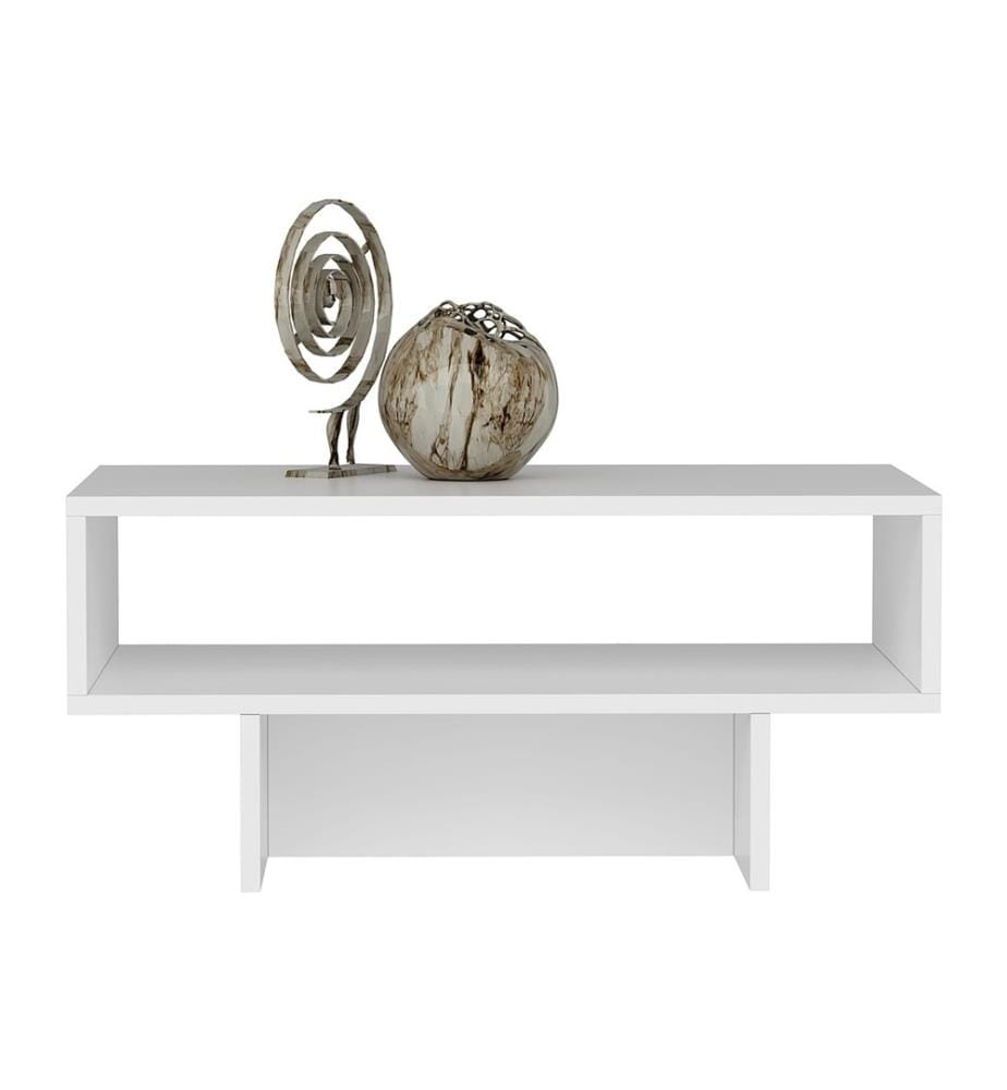 Table basse Mjölby 36.4x80x45 cm Blanc