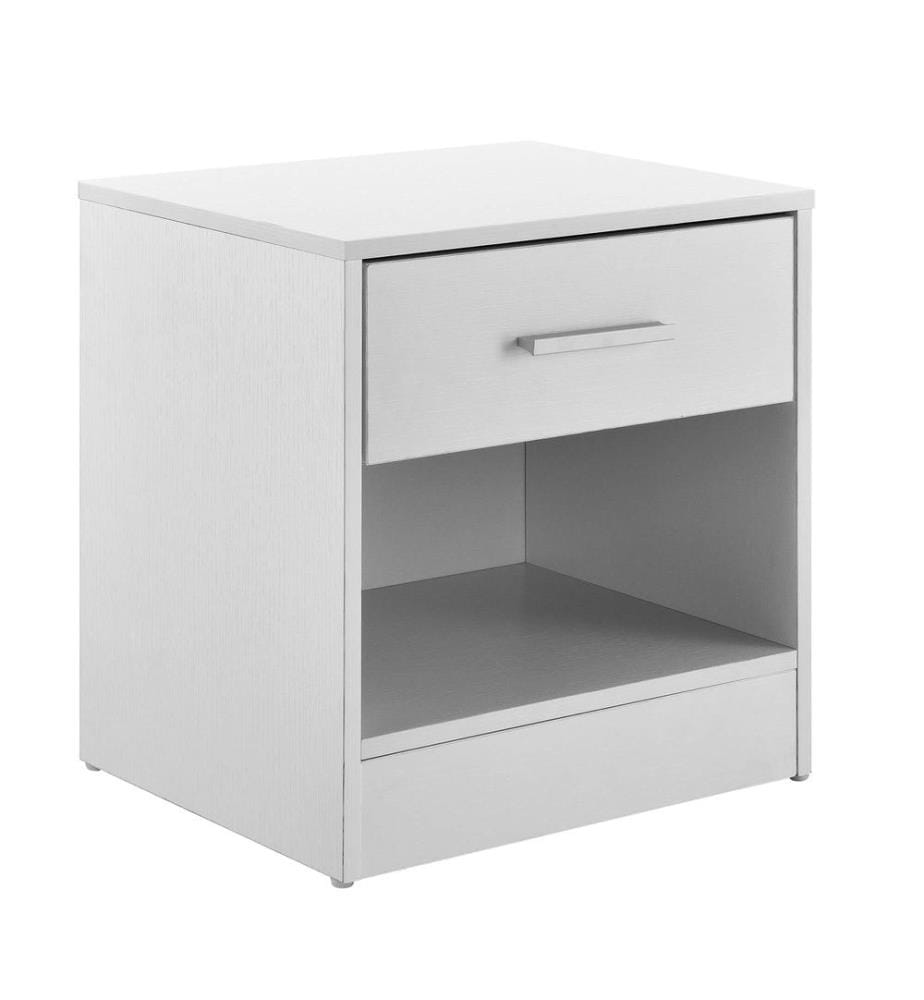 Table de nuit Jette 36.5 x 38 x 29.5 cm avec tiroir Blanc