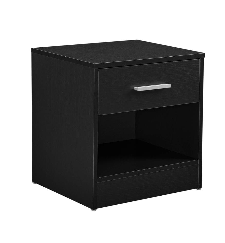Table de nuit Jette 36.5 x 38 x 29.5 cm avec tiroir Noir