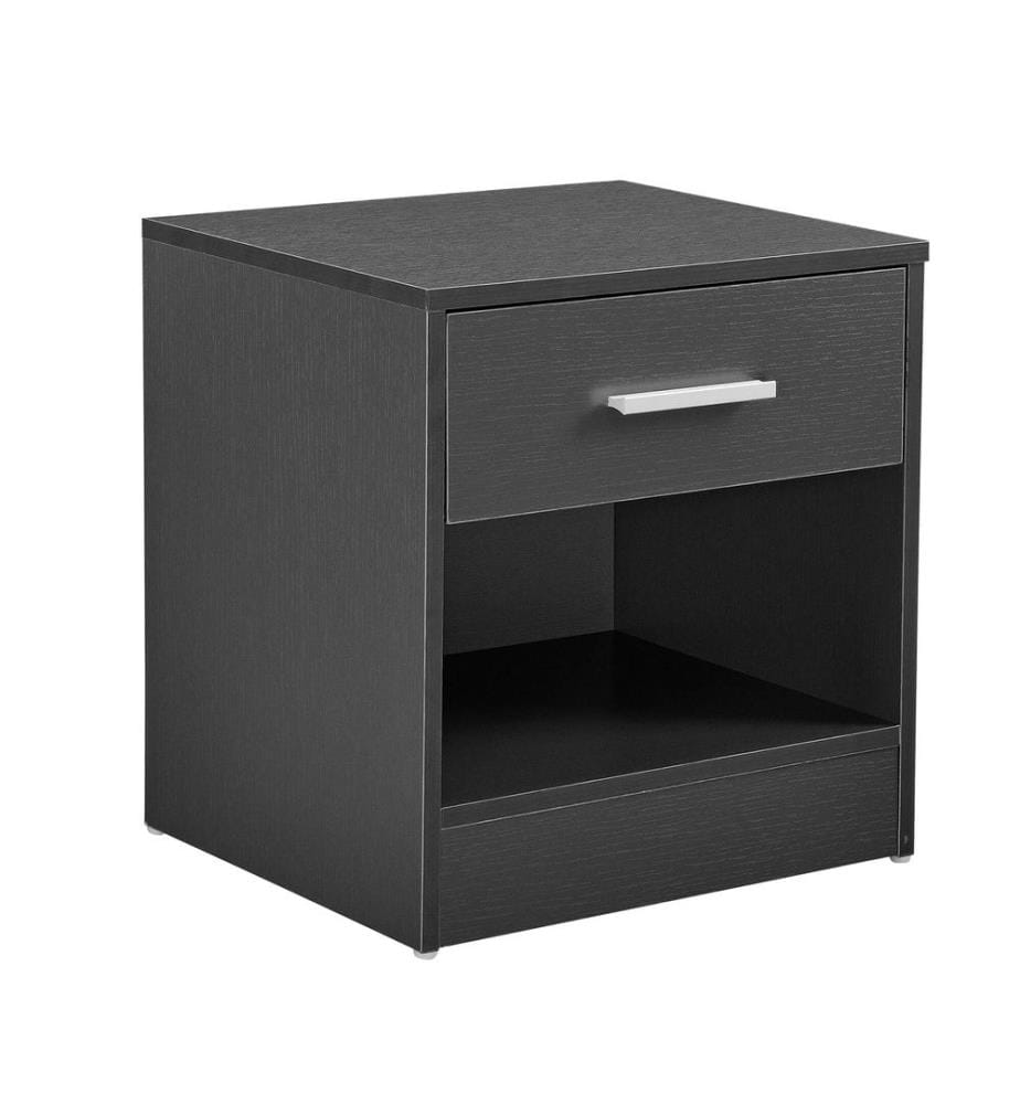 Table de nuit Jette 36.5 x 38 x 29.5 cm avec tiroir Gris