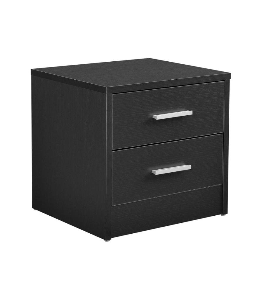 Table de nuit Jette 38x37x34 cm 2 tiroirs Gris
