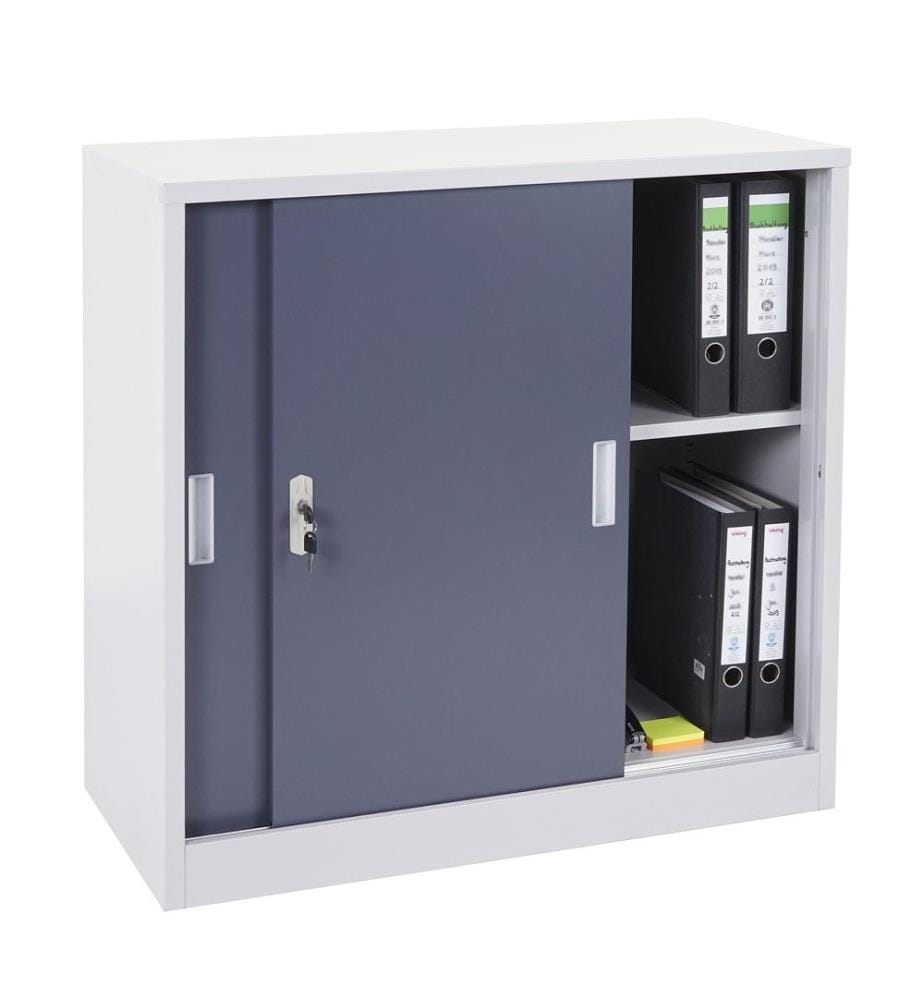 Armoire à dossiers Boston avec portes coulissantes 90x90x45 cm anthracite